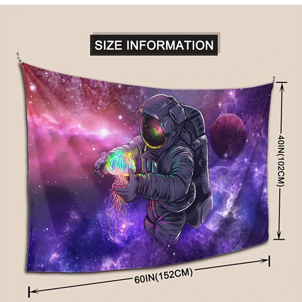 Astronaut Tapestries Wall Fantasy Space Tapestry Wall Hang 40(H) X 60(W)